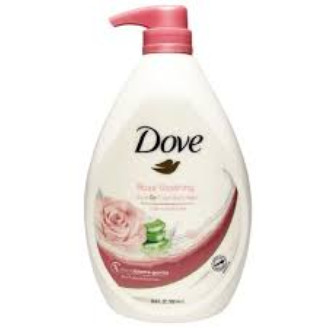 DOVE BODY WASH ROSE SOOTHING 1L
